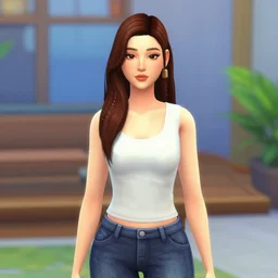 a sims 4 character, symmetrical