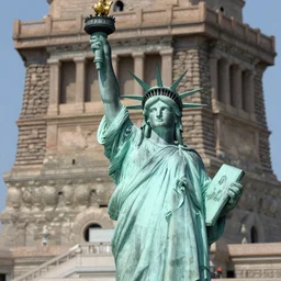 photomanipulation of statue of liberty sitting down with legs crossed, humor, ultrarealism, detailed, trending on artstation
