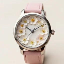a wristwatch made of flowers