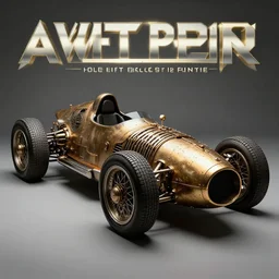 a retro futuristic racecar concept, steampunk, studio lighting, award - winning car magazine photography
