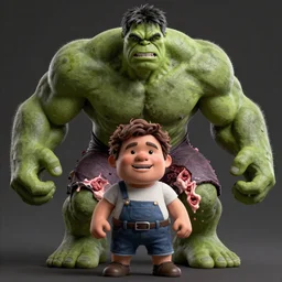 photomanipulation of BOB ROSS as hulk with human flesh, marvel, fully detailed, volumetric lightening, octane render