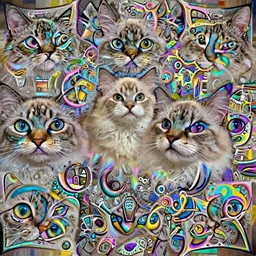symmetry!! portrait of beautiful ragdoll cat, long cat hairs, big cat eyes, colorful lighting, hyperrealistic, trending on pixiv fanbox, style of marvel cinematic universe,