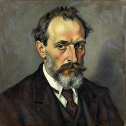 a portrait of sigmund freud in the style of kathe kollwitz