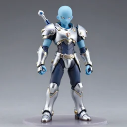 destiny commander zavala!!!!!!!!!!!!!!!!!!!!!!!!!!, an ( ( ( ( ( ( ( ( anime ) ) ) ) ) ) ) ) nendoroid of commander zavala, male figurine, destiny titan armor, light - blue skin and bald!!!!!!!!, detailed product photo