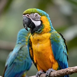 macaulay culkin with the appearance of a macaw