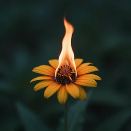 a burning flower