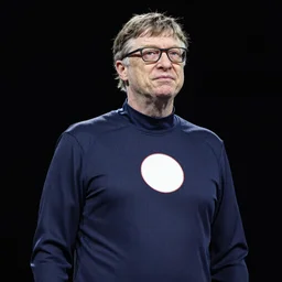 Bill gates in a reverse flash suit