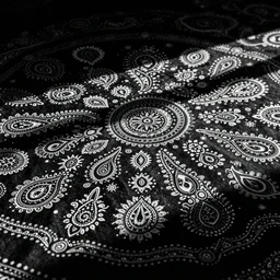 black and white paisley pattern