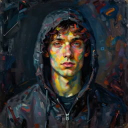 portrait of a hacker by egon schiele in the style of greg rutkowski