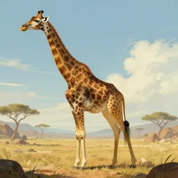 Giraffe, fantasy concept art by J.Dickenson and Greg Rutkowski