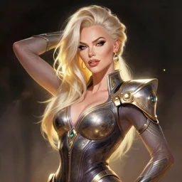 portrait of apex legends charlize theron, intricate, elegant, glowing lights, highly detailed, digital painting, artstation, glamor pose, concept art, smooth, sharp focus, illustration, art by artgerm and greg rutkowski, artey freytag