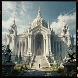 kodak portra 8 0 0, infinitely detailed hd scenery ambience from nier automata, design, concept, majestic detailed octane render