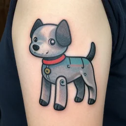 carson daly robot dog tattoo n -9