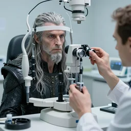 the eye of sauron at the optometrist, photograph, 8k resolution