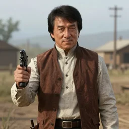 Film still of Jackie Chan, from Red Dead Redemption 2 (2018 video game)
