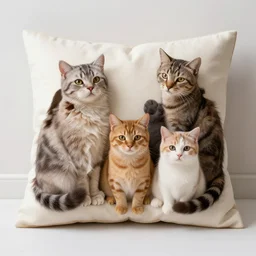 pillow made of cats