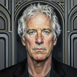 vaporwave morgan freeman art deco portrait, an ultrafine detailed painting by rafal olbinski, thomas cole, behance contest winner, pop surrealism, detailed painting, very detailed, minimalist, skeuomorphic, airbrush art