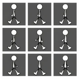 stick figure walking, walking animation sheet