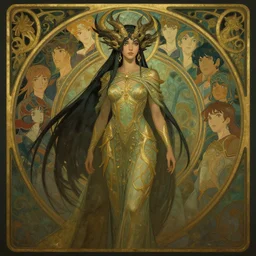 side shot centered painted portrait, maya ali wind sorcerer, art nouveau octane render, arcane, matte painting concept art, official fanart behance hd artstation by jesper ejsing, by rhads and makoto shinkai and lois van baarle and ilya kuvshinov and rossdraws