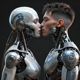 xray photos of bionic couples kissing each other, octane render, concept art, realistic, high details, art by hsiao - ron cheng and james jean highly detailed, intricate detail, unreal engine, octane render