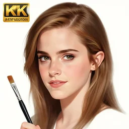 emma watson digital art portrait by yasar vurdem, brushes, wetbrushes, illustration, trending on artstation, 8 k