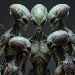 aliens brainsuckers killing indian gods, perfect face, fine details, studio lighting, subtle shadows, art by katsuya terada, photorealism, hyper realism, octane render, hyper detailed, canon eos r 3, f / 1. 4, iso 2 0 0, 1 / 1 6 0 s, medium shot, 8 k, raw, unedited, in - frame,