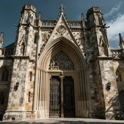 The gate to the eternal kingdom of Gothic architecture, fantasy, digital art, HD, detailed.