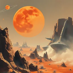 cruises to mars. highly detailed, digital painting, watercolor, soviet realism, engraving, artstation, concept art, smooth, sharp focus, illustration, unreal engine 5, 8 k, art by bilibin and kuvshinov and malevich and mucha