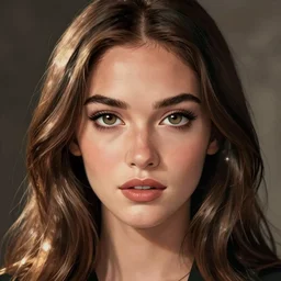 megan fox portrait, anime art, cartoon face, character art, digital illustration, big eyes, semirealism