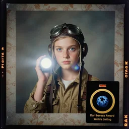 kodak portra 4 0 0, wetplate, flashlight, 8 5 mm carl zeiss, blueberry, award - winning colour portrait by britt marling : portrait of a girl wearing an aviator costume, quadratic quadratic picture frames, haze, wallpaper, fog, no people