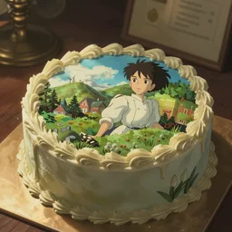 a cake by hayao miyazaki