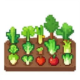 pixel art farm garden vegetables