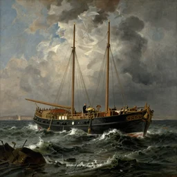 a vessel in a storm by j. m. w. turner