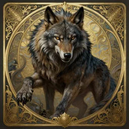 a detailed portrait of lycaon, werewolf, by greg rutkowski and justin gerard, digital art, monstrous, art nouveau, baroque style, realistic painting, very detailed, fantasy, dnd, character design, trending on artstation