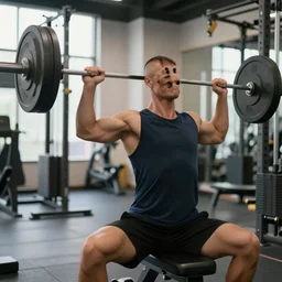 A bodybuilder doing construction work, professional photograph n-8