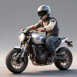 goat on a motorcycle, confident, 4 k, award winning, trending on artstation, photorealistic, volumetric lighting, octane render