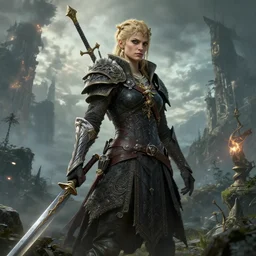 highly detailed elden ring portrait photo of a flamewalker in a scenic dystopian environment, hyperrealistic illustration by william didier - pouget