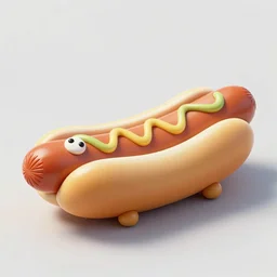 a hotdog shaped as a caterpillar