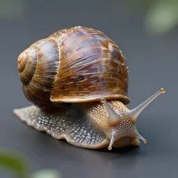 portrait of a snail, photorealistic rendered in unreal engine 5, amazing details and colors