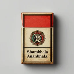 design for a vintage cigarette pack from shambhala