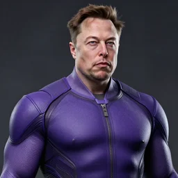 thanos body with elon musk head, highly detailed, high quality, hd, 4 k, 8 k, canon 3 0 0 mm, professional photographer, 4 0 mp, lifelike, top - rated, award winning, realistic, sharp, no blur, edited, corrected, trending
