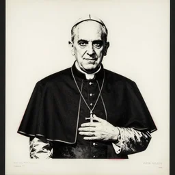 individual pope innocent x silk screen portrait banksy style