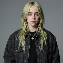 Billie eilish ultra realistic fashion model, 4k photography