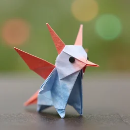 the predator in origami!!, ( colorful, cute ) macro photo 5 d mk 2, bokeh