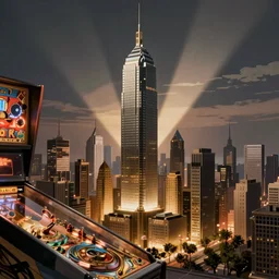 pinball machine skyscraper city