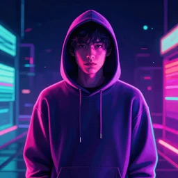 bulma in hoodie, portrait, vaporwave, synthwave, neon, vector graphics, cinematic, volumetric lighting, f 8 aperture, cinematic eastman 5 3 8 4 film