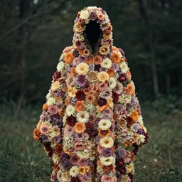 a banshee wearing a cloak made of flowers, by Omar Z. Robles, CANON Eos C300, ƒ1.8, 35mm, 8K, medium-format print