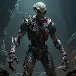 alien from other planet visiting earth, giant, gargantuan, horror, stylized, artgerm, artstation, hd, cgsociety, cgi, realistic, dramatic, cinematic, artistic, trending, detailed