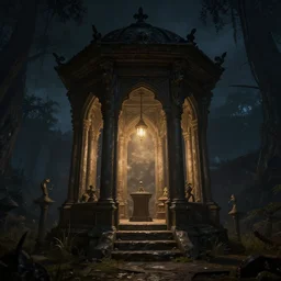 chamber, fantasy, unreal engine, night time, darkness