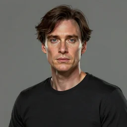 A man who looks like a mixture between Cillian Murphy and Sebastian Stan, wearing black tshirt, scifi, highly detailed portrait, digital painting, artstation, concept art, smooth, sharp foccus ilustration, Artstation HQ